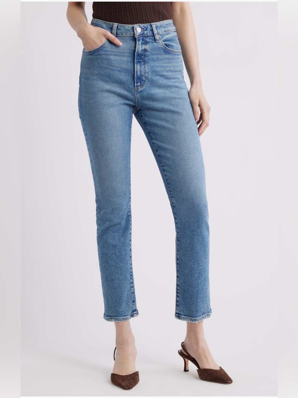PAIGE High-Rise Straight Leg Jeans